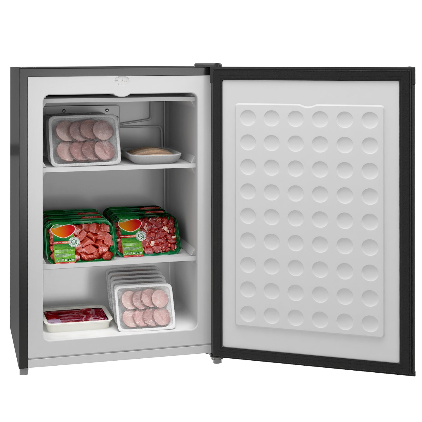 HOMCOM Upright Freezer, 3.0 Cubic Feet Compact Mini Freezer with Reversible Single Door and Adjustable Thermostat, Small freezer for Home, Dorm, Apartment, Home Office, Black - SolidRoot Buy Furniture USA