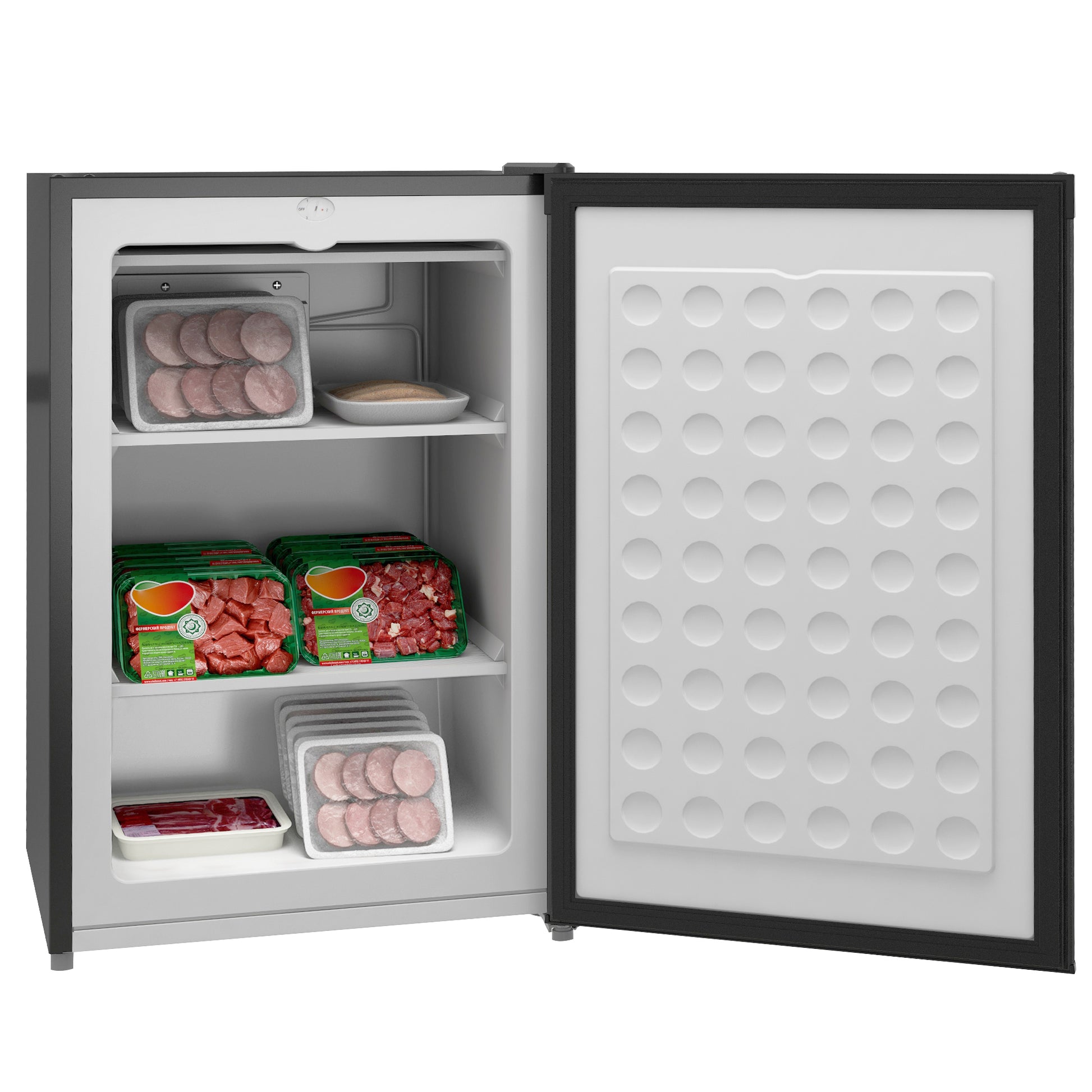 HOMCOM Upright Freezer, 3.0 Cubic Feet Compact Mini Freezer with Reversible Single Door and Adjustable Thermostat, Small freezer for Home, Dorm, Apartment, Home Office, Black - SolidRoot Buy Furniture USA
