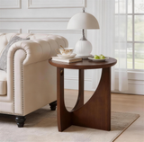 100% Solid Wood Side Table, Natural Wooden End Table,Rustic Center Table,Simple Accent Table for Living Room SolidRoot Buy Furniture USA