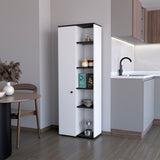 Harman Multistorage Kitchen Pantry with 1 door and 5 open shelves SolidRoot Buy Furniture USA