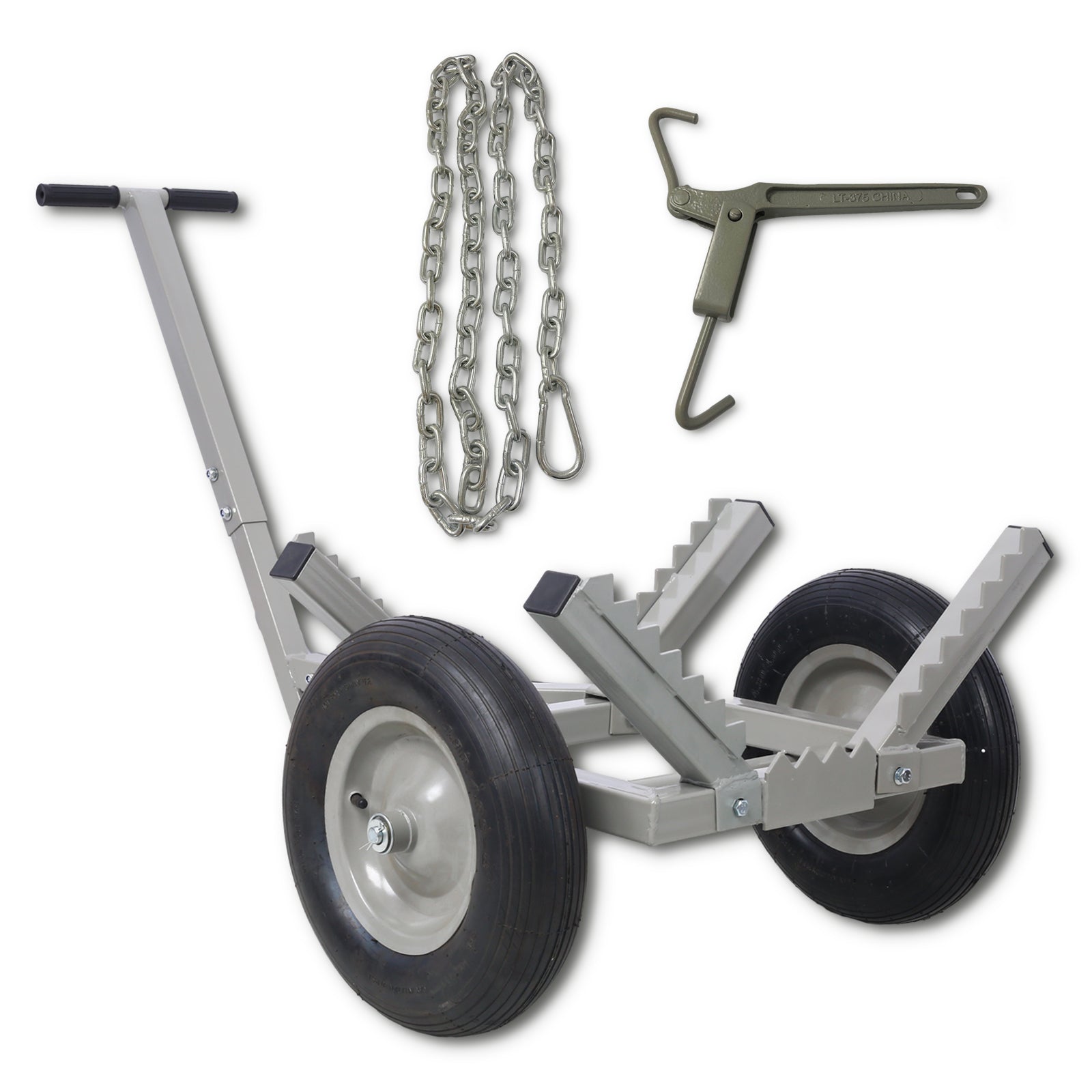 LOG DOLLY WITH LOAD BINDER AND CHOKER CHAIN 440LB SolidRoot Buy Furniture USA