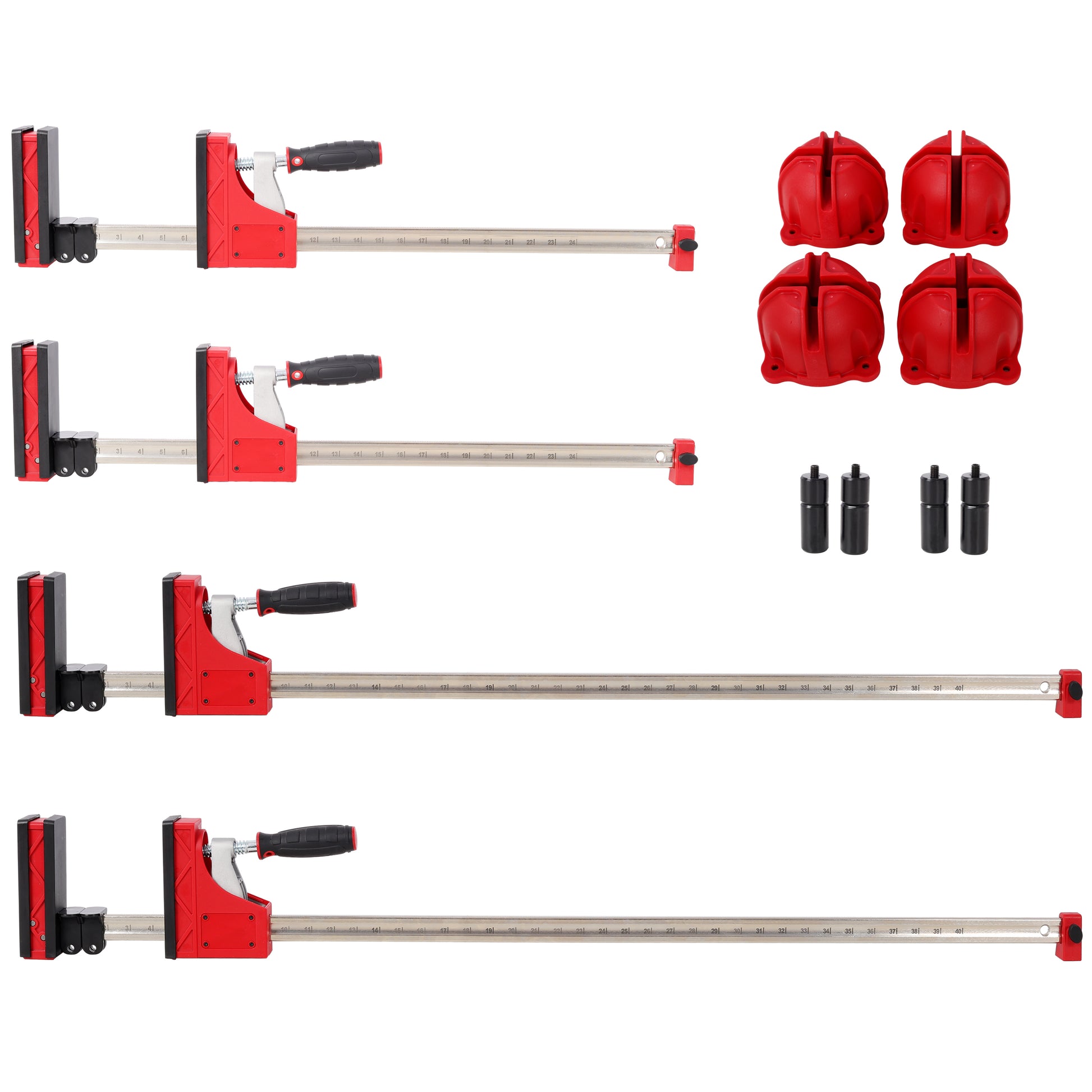 12PCS Parallel Clamp Kits, 24' Clmap(2pcs)+40' Clmap(2pcs)+Bench Dogs (4pcs)+Framing Blocks(4pcs),for Woodworker Tools,DIY SolidRoot Buy Furniture USA