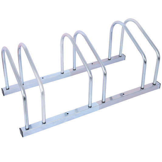 3 Bikes Floor Bike Stand, Bike Parking Rack Garage Bike Storage Stand Indoor/Outdoor 22-28' Wheel Stand, Max. Tire Width 2.15',galvanization SolidRoot Buy Furniture USA
