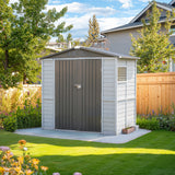4*6FT Iron-Wood Combination Tool Shed – A Perfect Blend of Nature and Functionality SolidRoot Buy Furniture USA