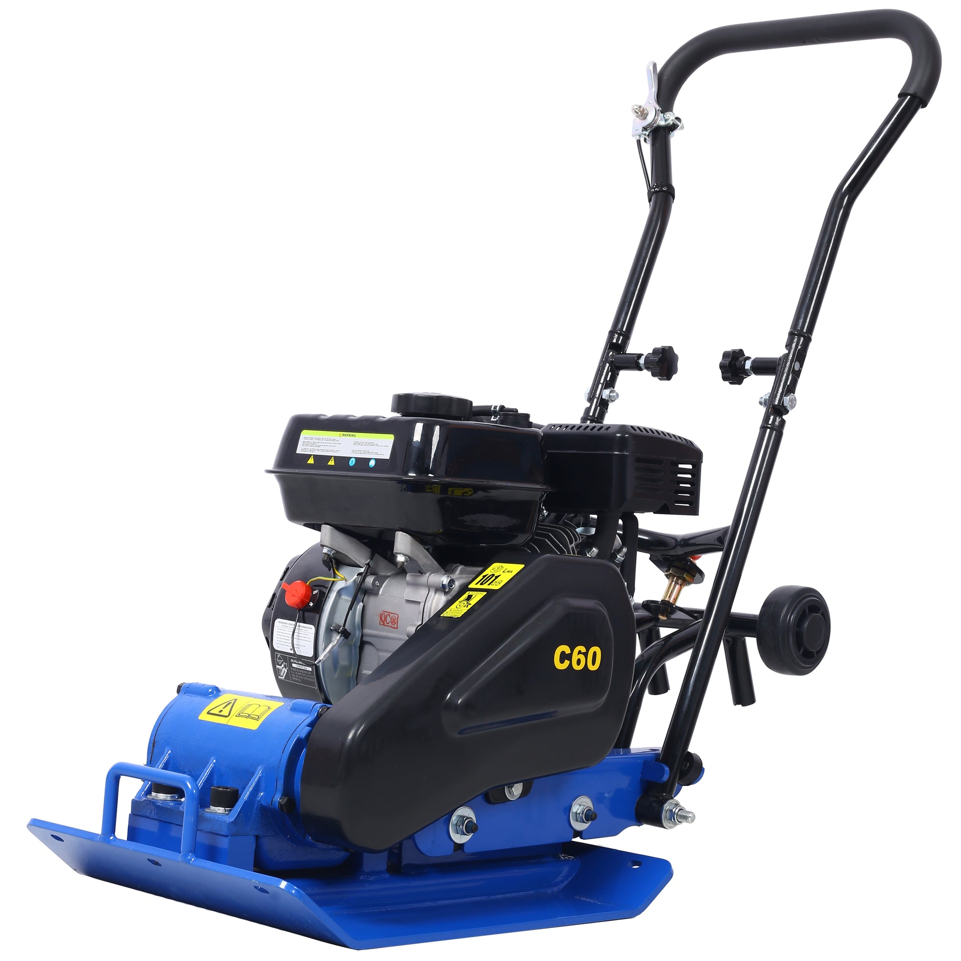 212cc 7.0HP  5600VPM  Gas Vibration Compaction Force 20 x 14 inch Plate Compactor w/Built-in Wheel,EPA compliant SolidRoot Buy Furniture USA