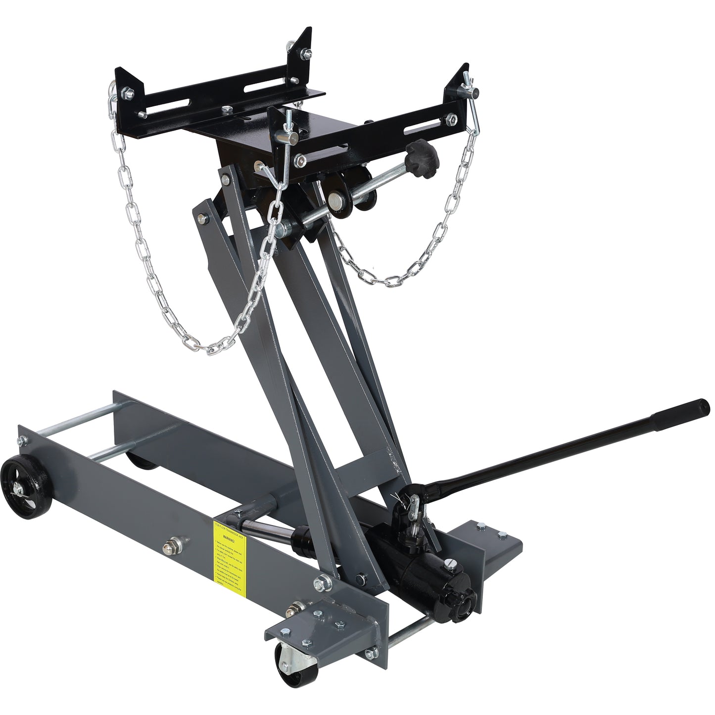 Hydraulic Transmission Service Jack 1 Ton Capacity Light Gray Steel Low Profile Design SolidRoot Buy Furniture USA