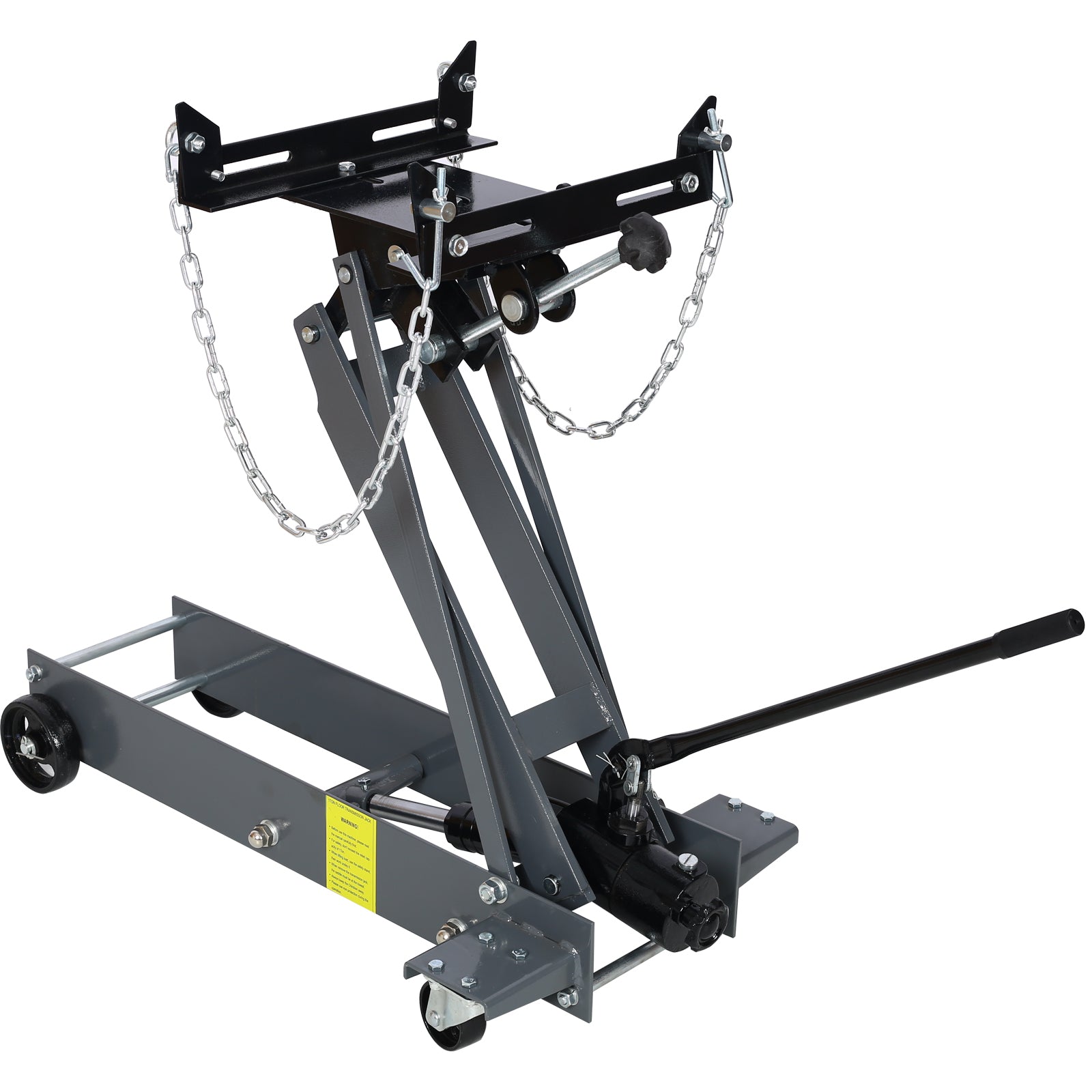 Hydraulic Transmission Service Jack 1 Ton Capacity Light Gray Steel Low Profile Design SolidRoot Buy Furniture USA