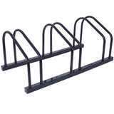 3 Bikes Floor Bike Stand, Bike Parking Rack Garage Bike Storage Stand Indoor/Outdoor 22-28' Wheel Stand, Max. Tire Width 2.15',black painted SolidRoot Buy Furniture USA