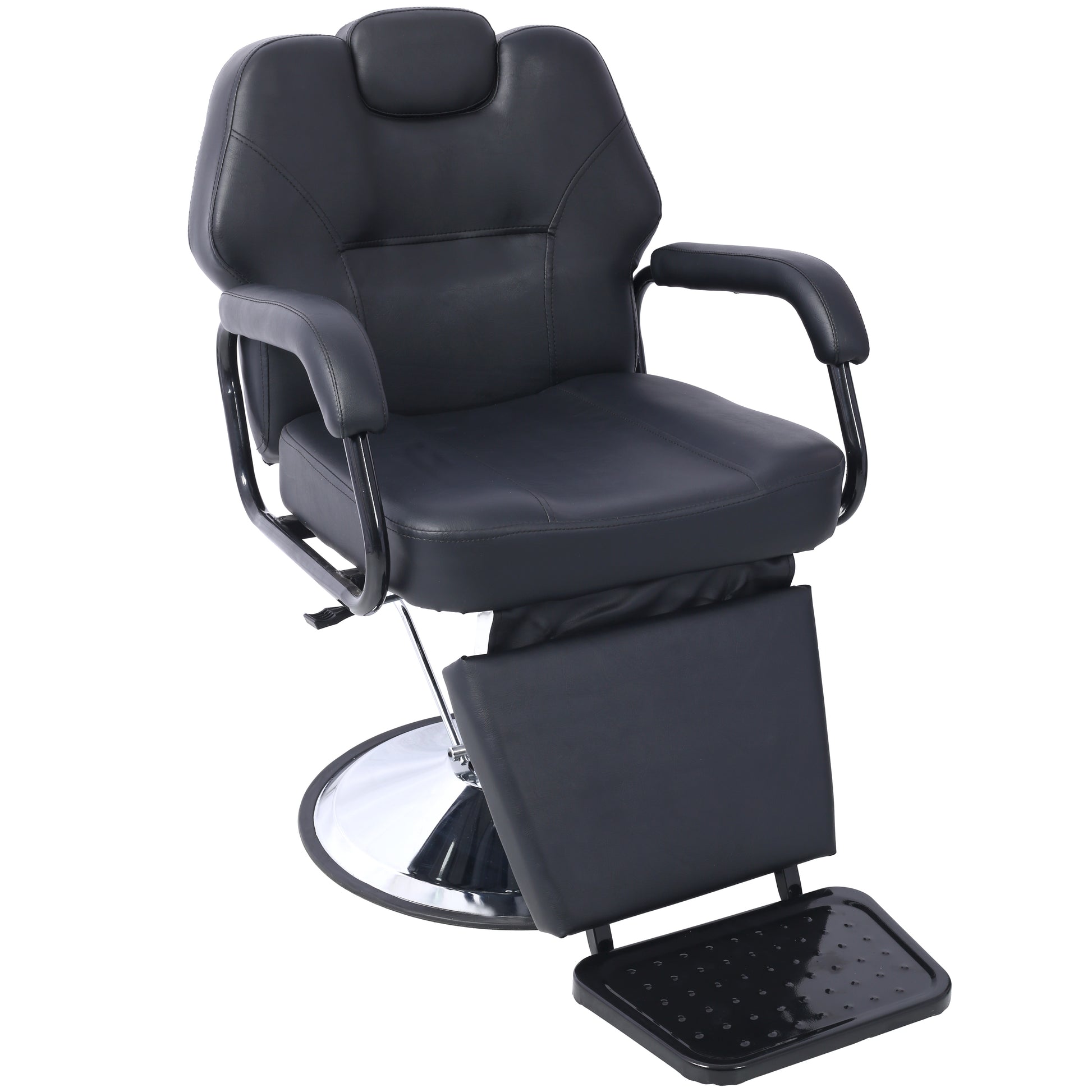 Hair Stylist All Purpose Barber Chair for Barbershop Salon Chair,Heavy Duty Hydraulic Barber Chair Spa Furniture Shampoo Reclining Extra Wider Seat Beauty Hair Salon Equipment,black SolidRoot Buy Furniture USA