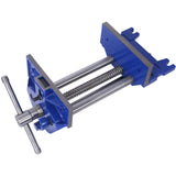 Rapid Action Woodworking Vise  Quick Release Lever for Quick Adjustments  7 Inch Jaw Width  Made with Heavy-Duty Cast Iron ,Blue SolidRoot Buy Furniture USA