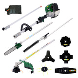 9 in 1 Multi-Functional Trimming Tool, 38CC 4 stroke Garden Tool System with Gas Pole Saw, Hedge Trimmer, Grass Trimmer, and Brush Cutter EPA Compliant SolidRoot Buy Furniture USA