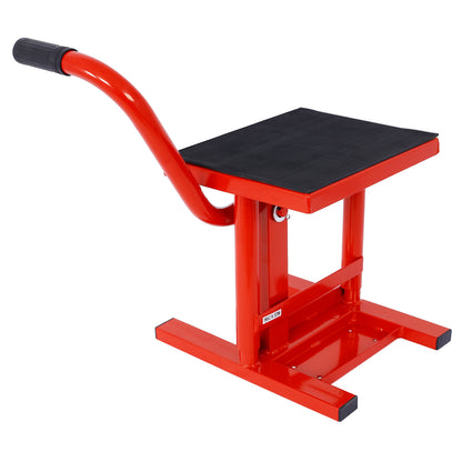 Motorcycle Dirt Bike Stands and Lifts Jack Stand Steel Lift 11'-16.5' Adjustable Height 330 LBS Load Capacity  Heavy Duty Steel  Red SolidRoot Buy Furniture USA