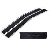 wheel chair ramp 10ft ,aluminium threhold ramp,Portable and Foldable, 600 Pound Capacity, Non-Skid Surface, Two Separate Pieces, for Home, Steps, Stairs, Doorways with bag SolidRoot Buy Furniture USA