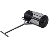 Peat Moss Spreader 24inch,Compost Spreader Metal Mesh,T shaped Handle for planting seeding,Lawn and Garden Care Manure Spreaders Roller ,black SolidRoot Buy Furniture USA