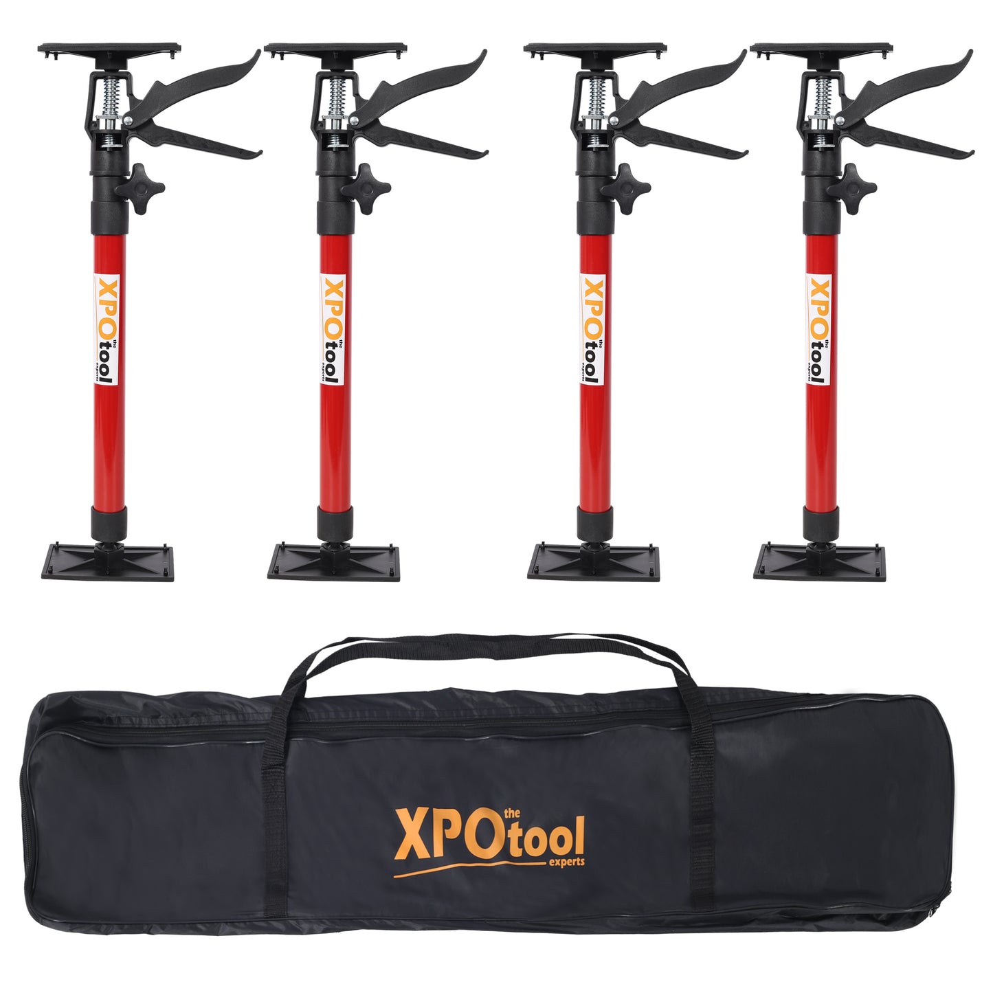 Steel Adjustable Support Pole 4 Pack with Carry Bag, Third Hand Support System for Drywalls and Cabinets, Extends 20-45 Inch SolidRoot Buy Furniture USA
