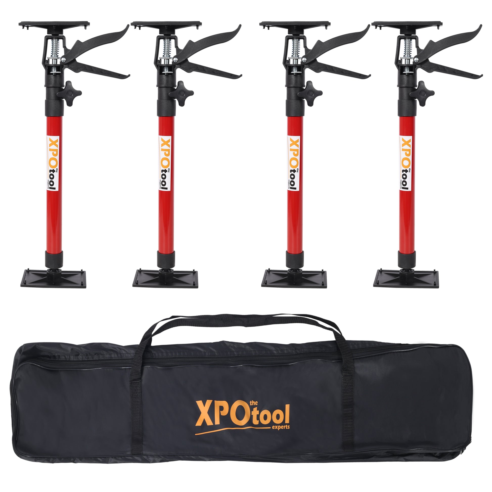 Steel Adjustable Support Pole 4 Pack with Carry Bag, Third Hand Support System for Drywalls and Cabinets, Extends 20-45 Inch SolidRoot Buy Furniture USA