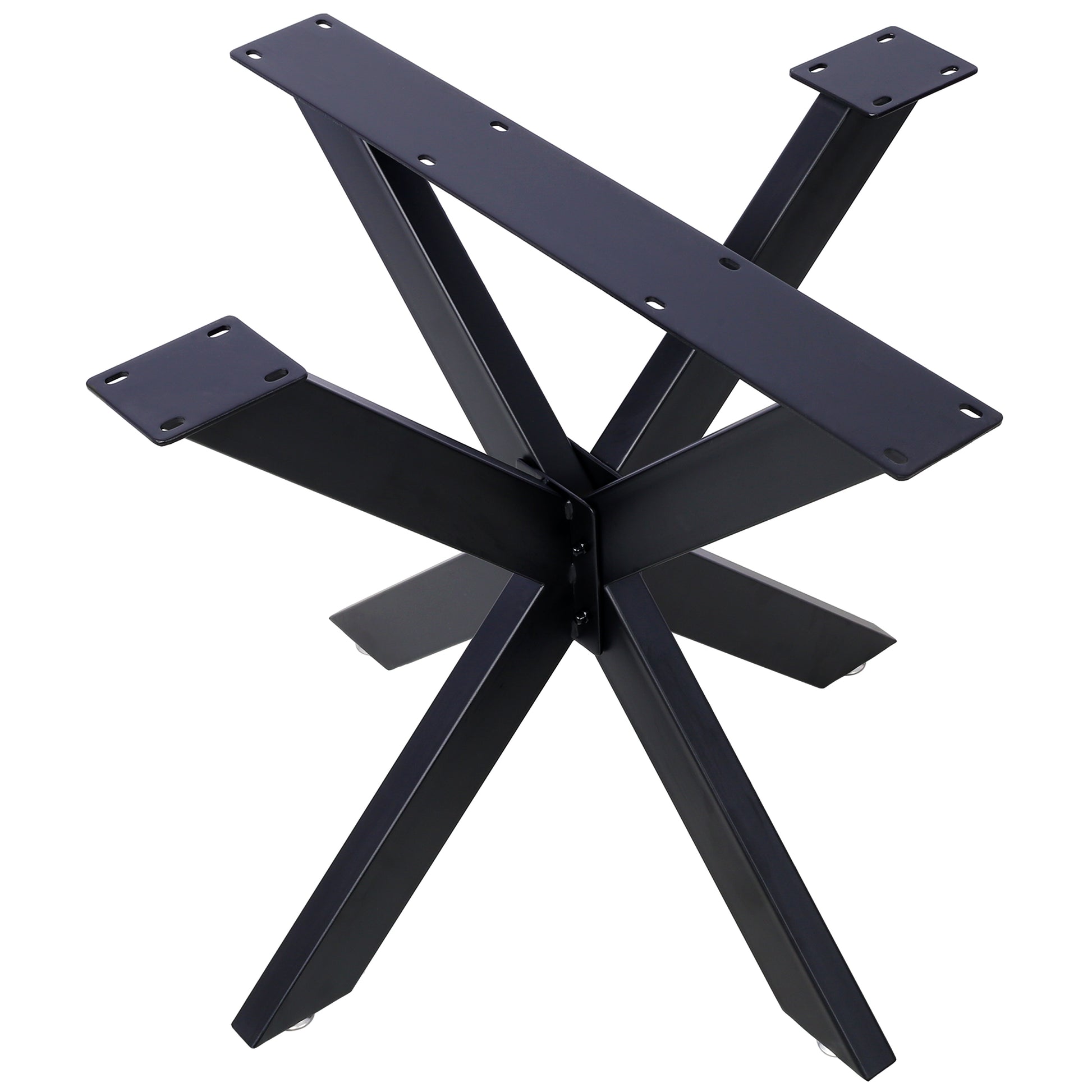 Spider Shaped Steel Table Legs,28'H x32'W x 33'D Metal Dining Table Frame,Heavy Duty Box Section Table Base,Black Country Industrial Style Metal Coffee Desk Legs Dining Legs-Spider-Shaped SolidRoot Buy Furniture USA