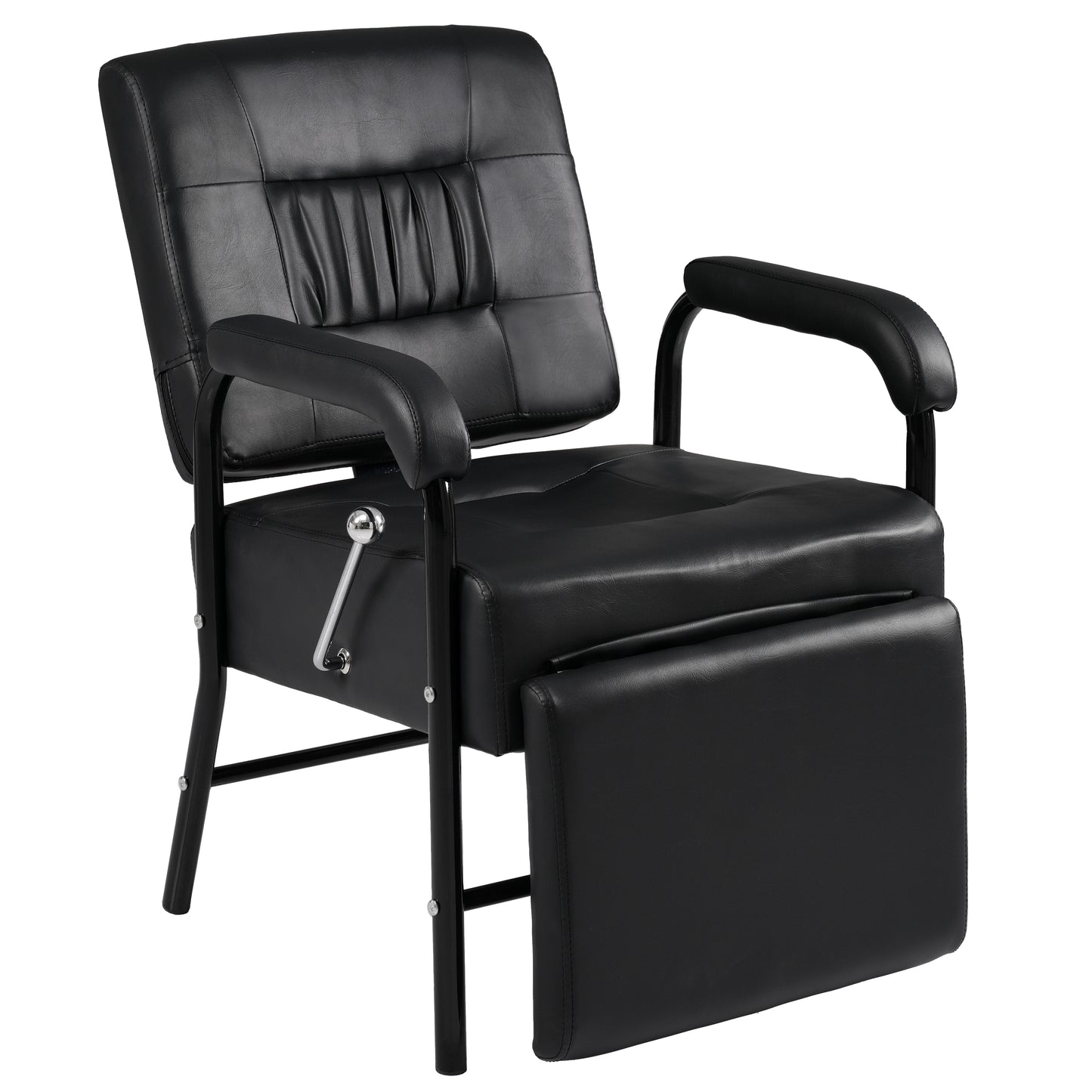 Shampoo Chair with Footrest for Salon, Reclining Salon Chair for Barber & Hair Stylist Chair,  Controled Recline Spa Beauty Equipment, Black SolidRoot Buy Furniture USA