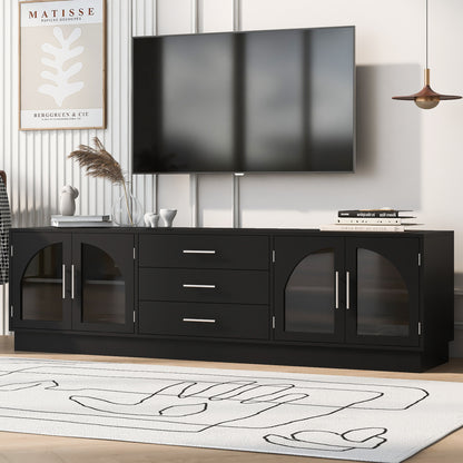 VIBE HAUS 68.9'' Modern Minimalist TV Stand for TVs up to 75 Inches, Entertainment Center Media Console Cabinet with Adjustable Shelves for Living room(OLD SKU:N724P198482B) SolidRoot Buy Furniture USA