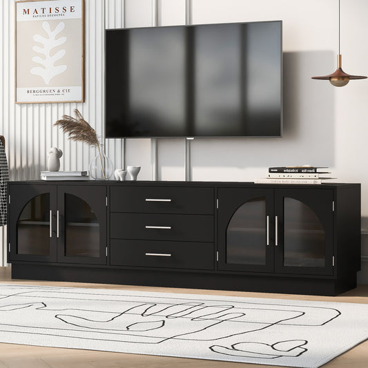 VIBE HAUS 68.9'' Modern Minimalist TV Stand for TVs up to 75 Inches, Entertainment Center Media Console Cabinet with Adjustable Shelves for Living room(OLD SKU:N724P198482B) SolidRoot Buy Furniture USA