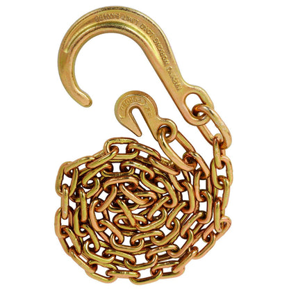 Tow Chain with 8 Inch Forged J Hook and Grab Hook - Grade 70 Chain - 6 Foot - 4,700 Pound Safe Working Load SolidRoot Buy Furniture USA