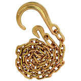 Tow Chain with 8 Inch Forged J Hook and Grab Hook - Grade 70 Chain - 6 Foot - 4,700 Pound Safe Working Load SolidRoot Buy Furniture USA
