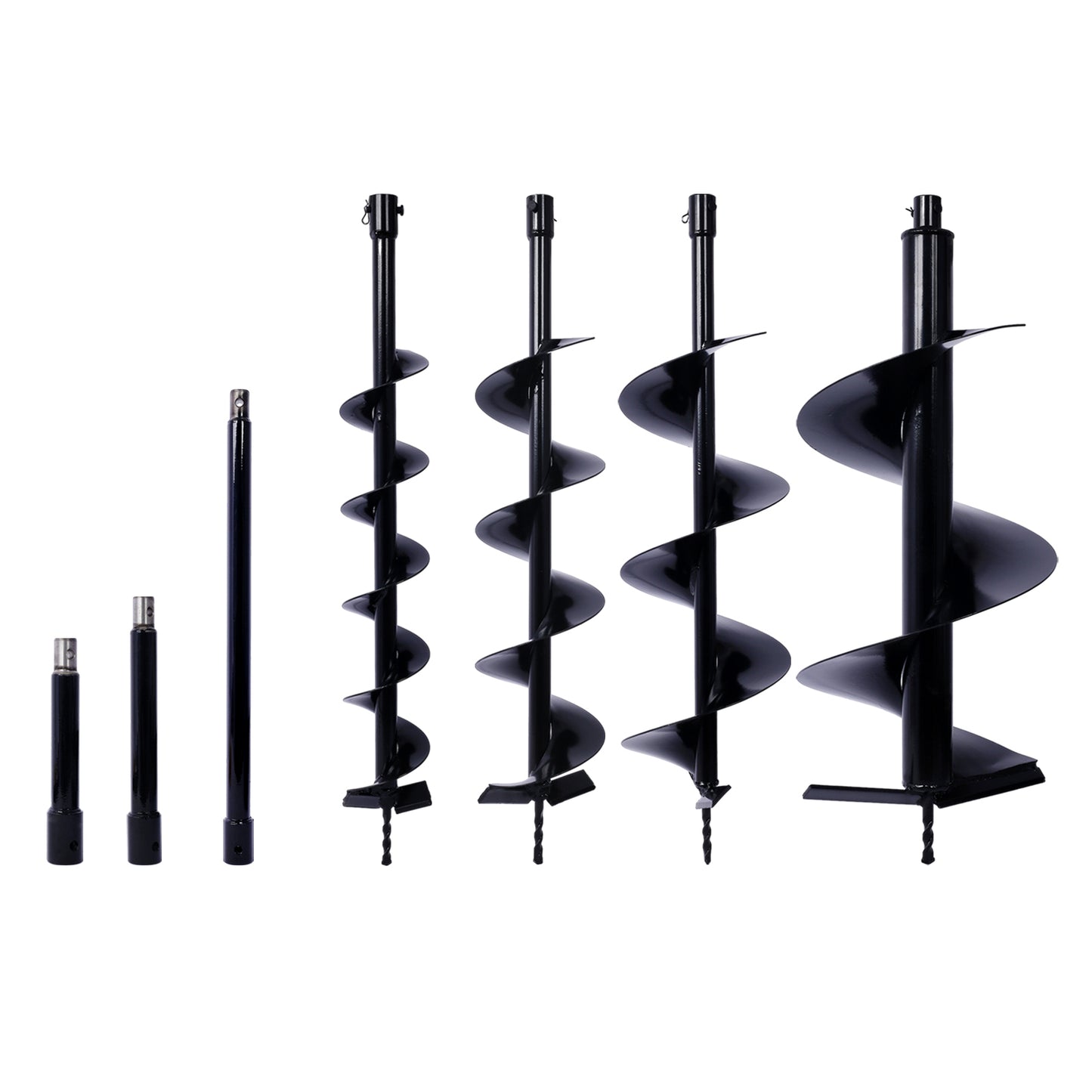 Auger Drill Bit for Planting Hole, Bulb Bedding Digging Post Hole Planting Tool for 3/4' Shaft Auger,Hole Digger Replacement Auger Bits Earth Auger Digging Bit 4IN+6IN+8IN+12IN+ROD KIT SolidRoot Buy Furniture USA