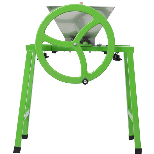 7L Manual Juicer Grinder With stand,Portable Fruit crusher with wheel Stainless Steel fruit Scratter Pulper for Wine and Cider Pressing SolidRoot Buy Furniture USA