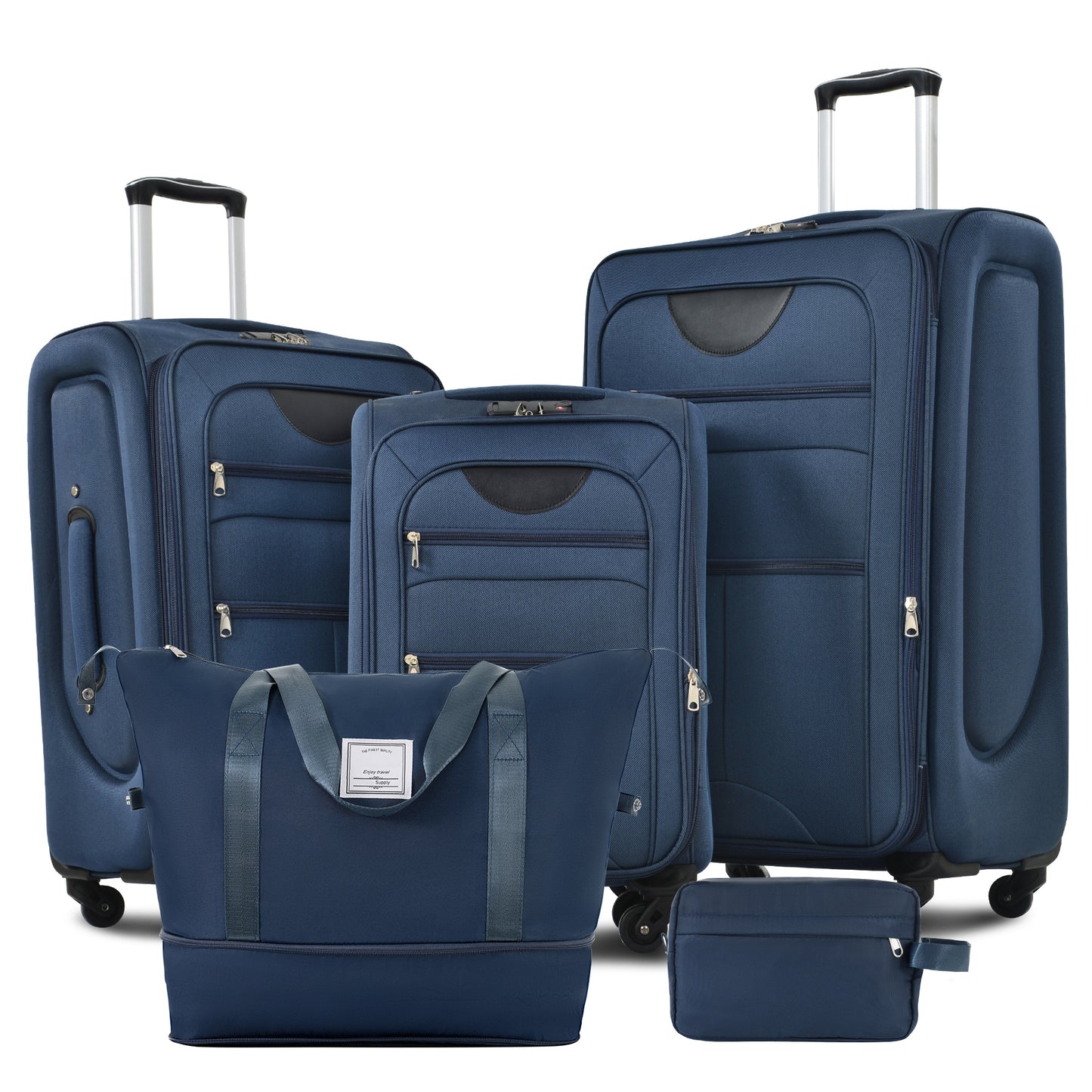 Softside Luggage Expandable 3 Piece Set Suitcase with Duffel Bag Upright Spinner Softshell Lightweight Luggage Travel Set-22/26/30 IN - SolidRoot Buy Furniture USA