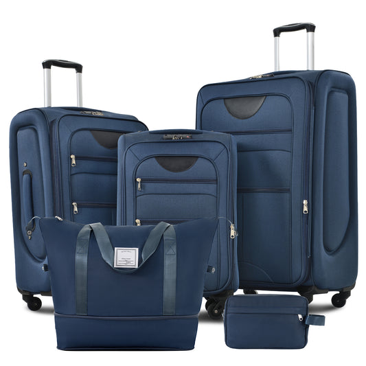 Softside Luggage Expandable 3 Piece Set Suitcase with Duffel Bag Upright Spinner Softshell Lightweight Luggage Travel Set-22/26/30 IN - SolidRoot Buy Furniture USA