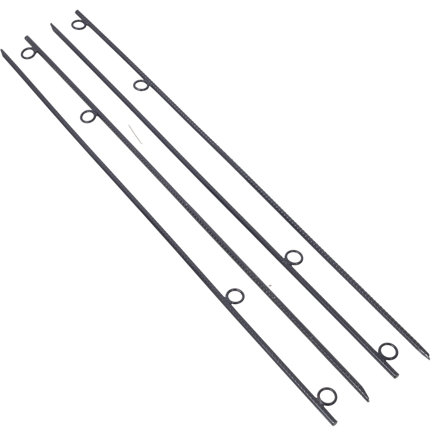 Rebar stake with loop 4pcs Grip Rebar 5/8x 55.5 Inch Steel Durable Heavy Duty Tent Canopy Ground Stakes with Angled Ends and 1 Inch Loops for Campsites and Canopies SolidRoot Buy Furniture USA