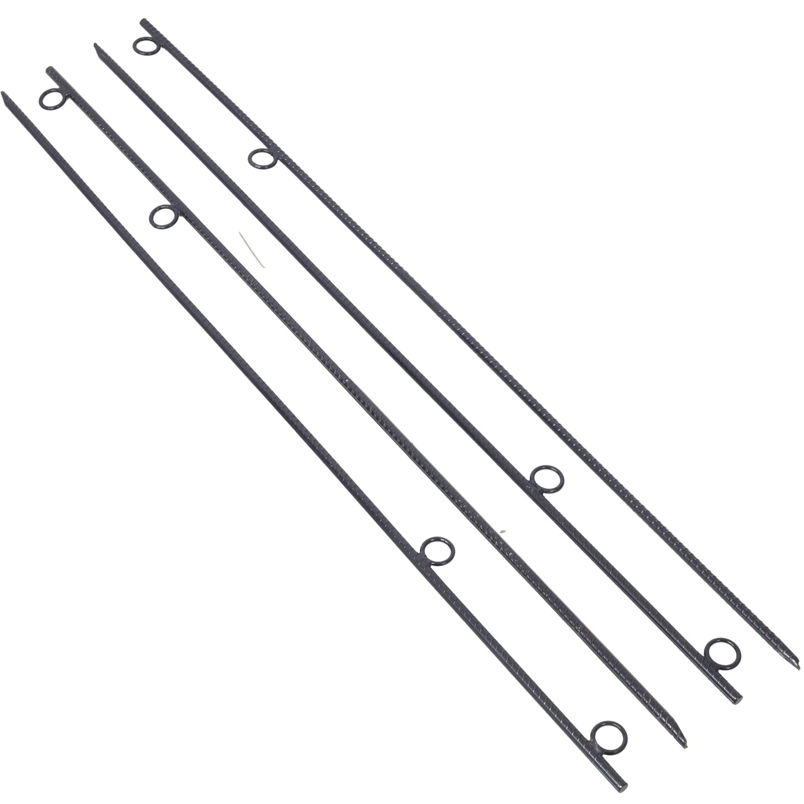 Rebar stake with loop 4pcs Grip Rebar 5/8x 55.5 Inch Steel Durable Heavy Duty Tent Canopy Ground Stakes with Angled Ends and 1 Inch Loops for Campsites and Canopies SolidRoot Buy Furniture USA