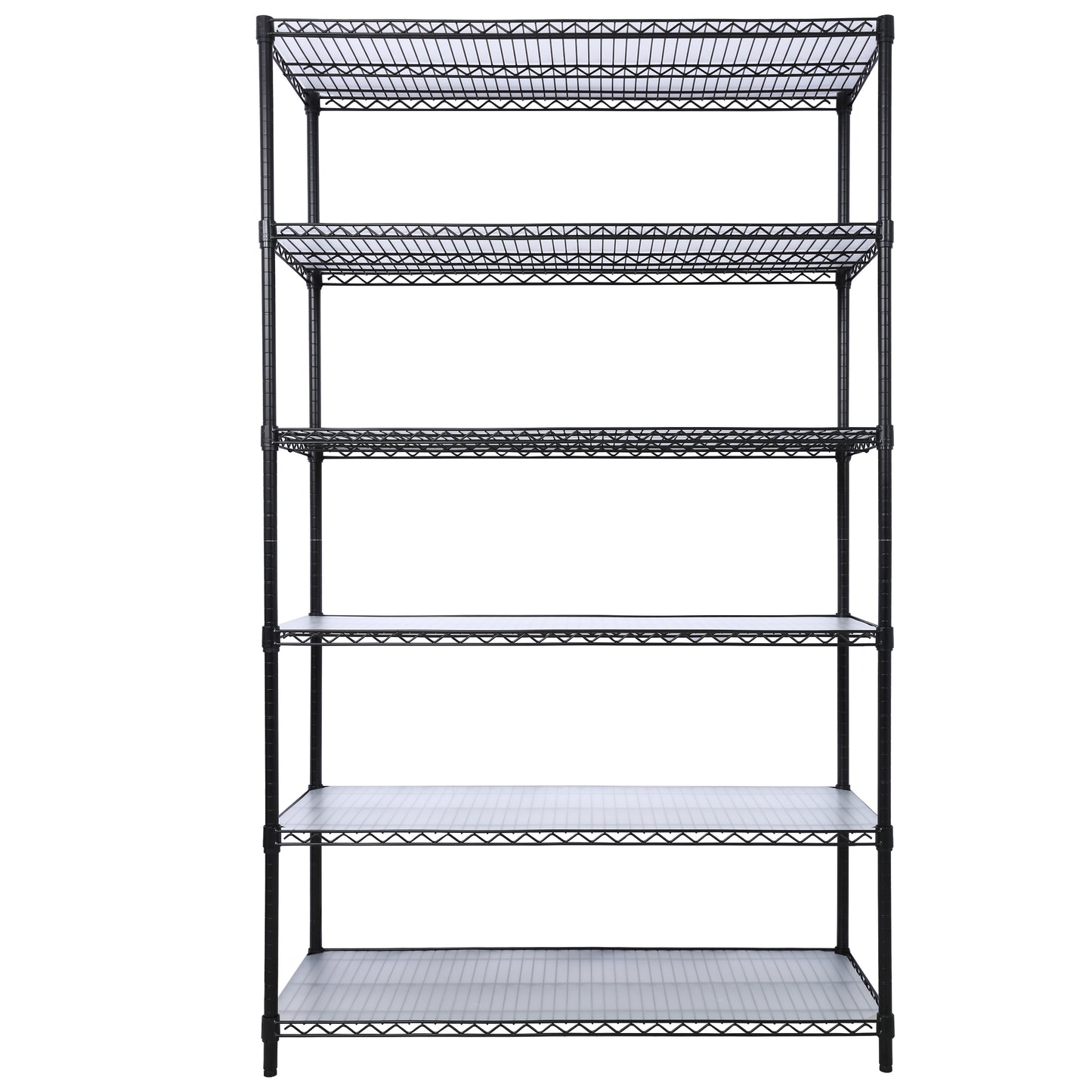 6 Tier 6000lbs Capacity NSF Metal Shelf Wire Shelving Unit, Heavy Duty Adjustable Storage Rack with Wheels & Shelf Liners for Commercial Grade Utility Steel Storage Rack, Black - 84'H x 48'L x 20'D SolidRoot Buy Furniture USA