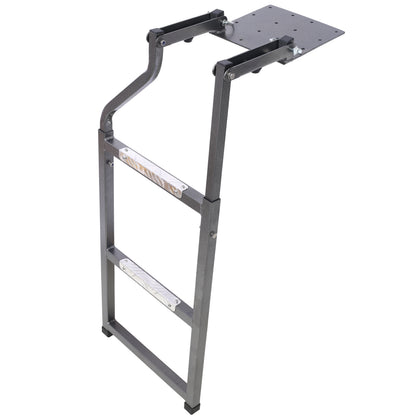 Pickup Truck Tailgate Ladder - Universal Fit, Stainless Steel Self Drilling Hex Screws for Easy Install, Durable Aluminum Step Grip Plates, and Sturdy Rubber Ladder Feet SolidRoot Buy Furniture USA