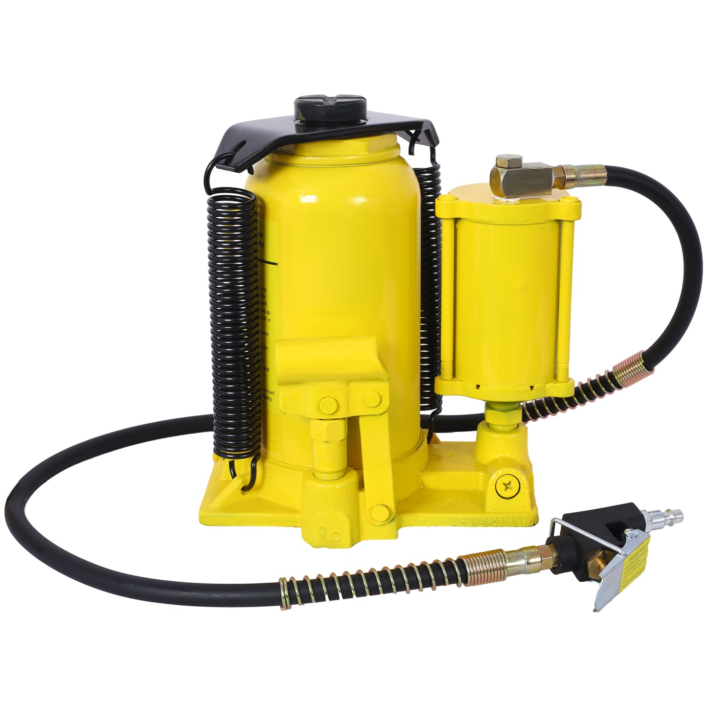 Air Hydraulic Bottle Jack, 20 Ton/44029 LBS All Welded Bottle Jack, 10.2-19.7 inch Lifting Range, Manual Handle and Air Pump, for Car, Pickup, Truck, RV, Auto Repair, Industrial Engineering ,Yellow SolidRoot Buy Furniture USA