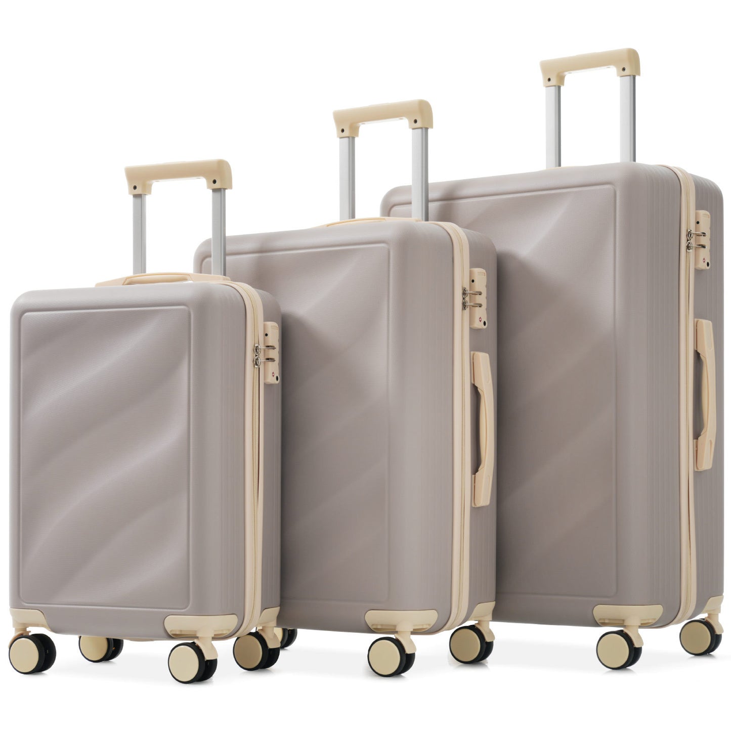 Luggage Set 3 Piece, Lightweight Durable ABS Suitcases with Spinner Wheels and TSA Lock, Carry-on & Checked Travel Luggage (20'/24'/28') SolidRoot Buy Furniture USA