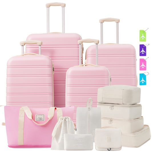 Hardshell Luggage Sets 4 pcs + Bag Spinner Suitcase with TSA Lock Lightweight-16'+20'+24'+28' Luggages SolidRoot Buy Furniture USA