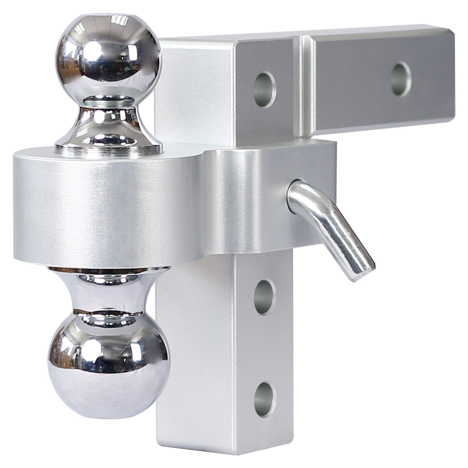Alu Adjustable Trailer Drop Hitch with 2-Inch Receiver, 6-Inch Adjustable, Silver, Aluminium SolidRoot Buy Furniture USA