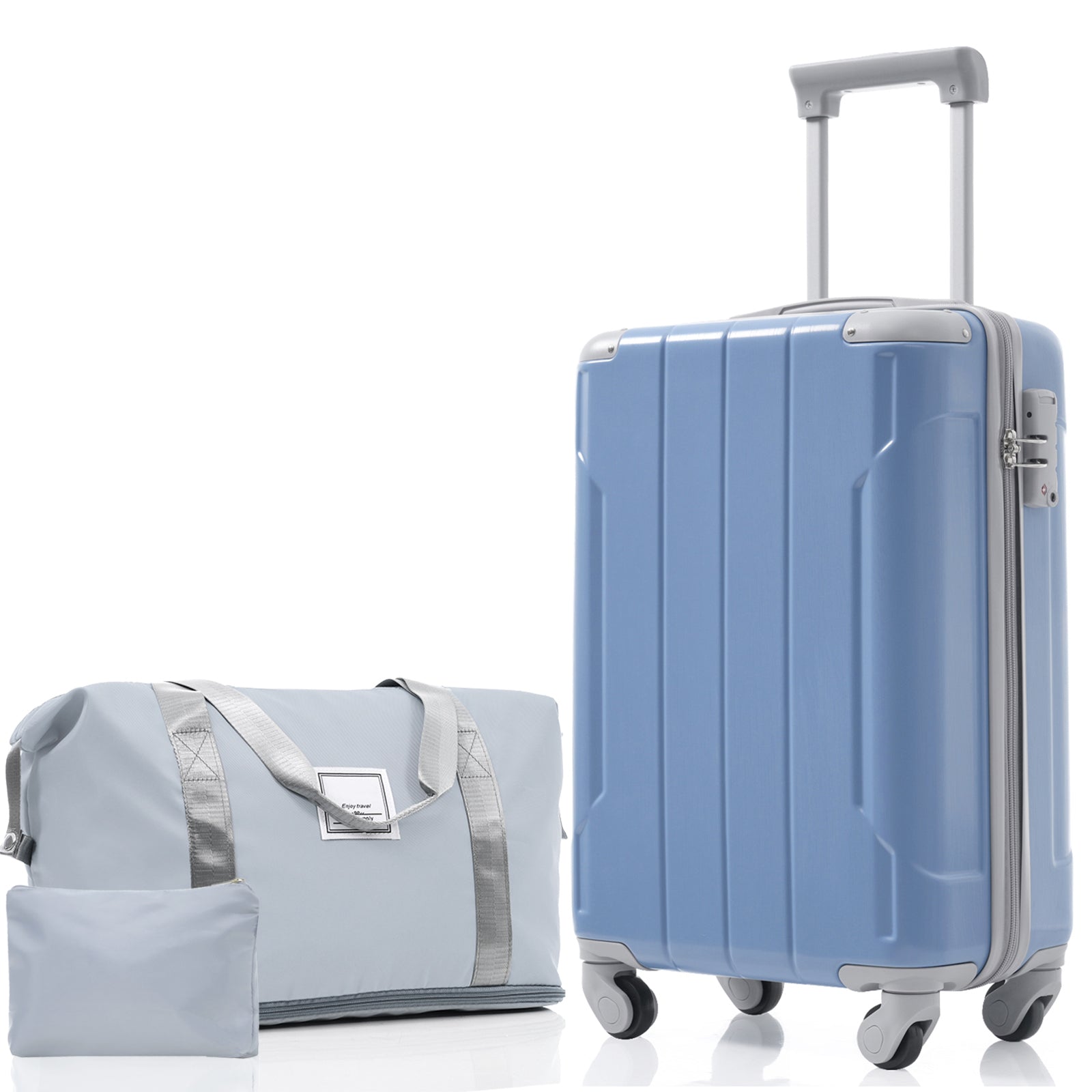 20 Inch Carry On Luggage Set 3 Piece with Spinner Wheels, Lightweight Hardshell ABS Suitcase for Weedend Getaways, Business Travel - SolidRoot Buy Furniture USA