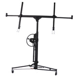 Black Drywall Panel Hoist Lift with 16ft Reach, Welded Steel, 150 lbs Capacity SolidRoot Buy Furniture USA