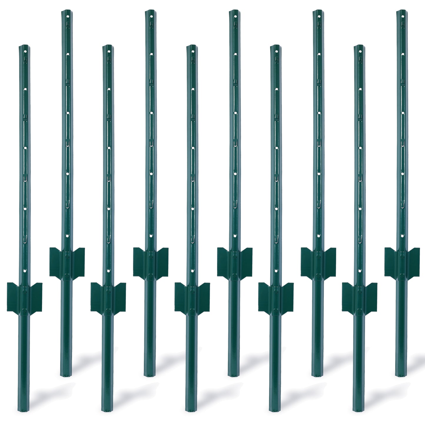 Fence Posts 3Feet - 10Pack, Heavy Duty Metal Fence Post with U-Channel, Steel Fence U-Post for Holding Garden Wire Fence, Corner Anchor Posts etc. SolidRoot Buy Furniture USA