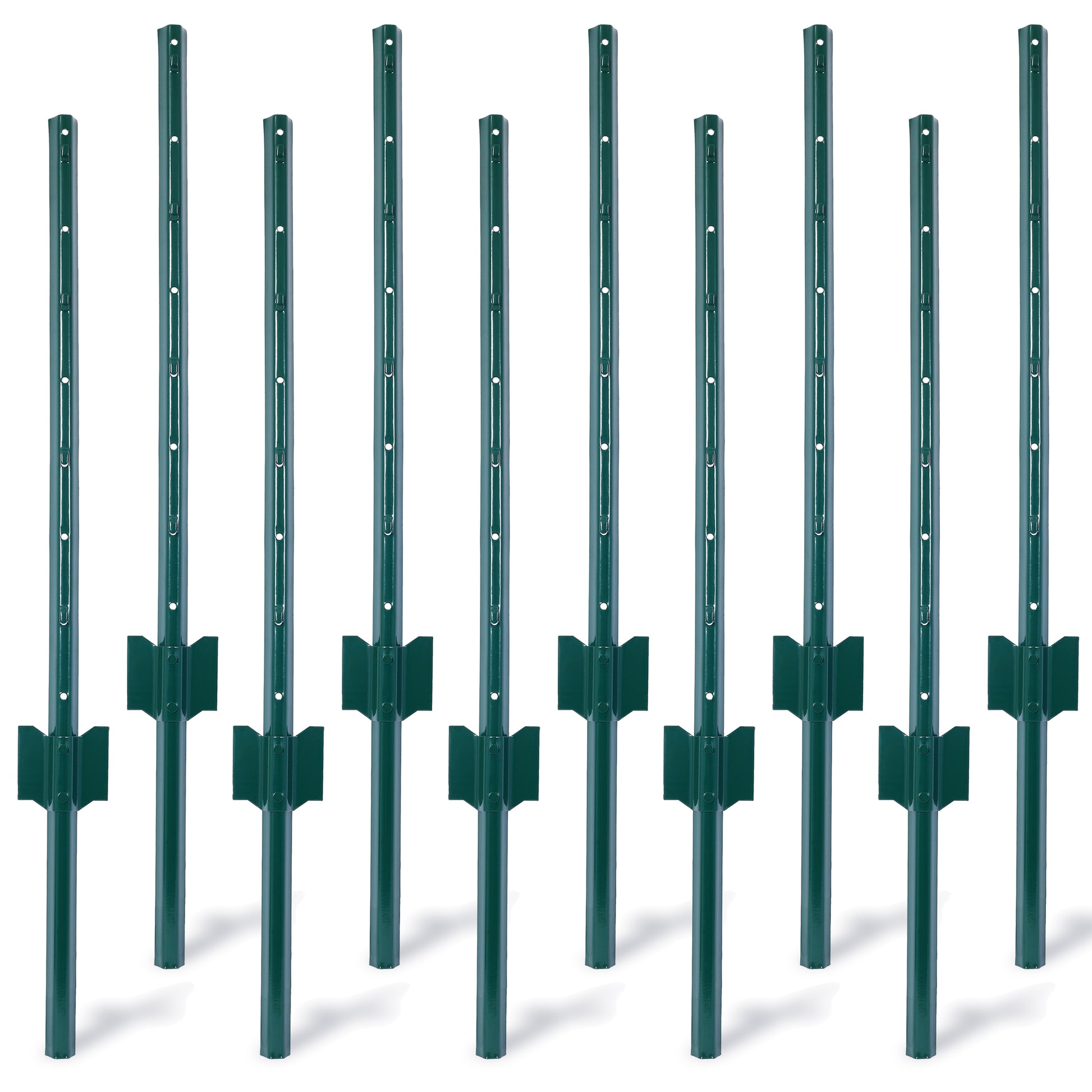 Fence Posts 3Feet - 10Pack, Heavy Duty Metal Fence Post with U-Channel, Steel Fence U-Post for Holding Garden Wire Fence, Corner Anchor Posts etc. SolidRoot Buy Furniture USA