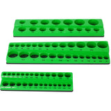 3 Piece SAE Magnetic Socket Organizers, Socket Organizers for Toolboxes, Socket Organizer, Magnetic Socket Holder, Black Tool Box Organizer,green,SAE SolidRoot Buy Furniture USA