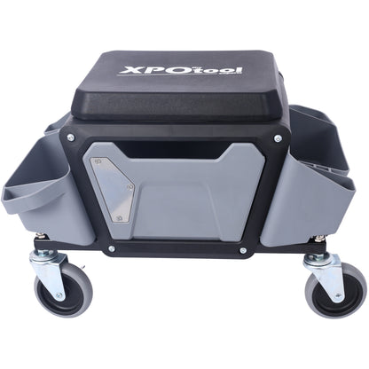 Heavy Duty Mechanic Stool with 330lbs Load Capability, Garage Stool with Wheels, Rolling Creeper with Soft Rubber Cushion Seating for Auto Repair and DIY Home Car Beauty, Gray SolidRoot Buy Furniture USA