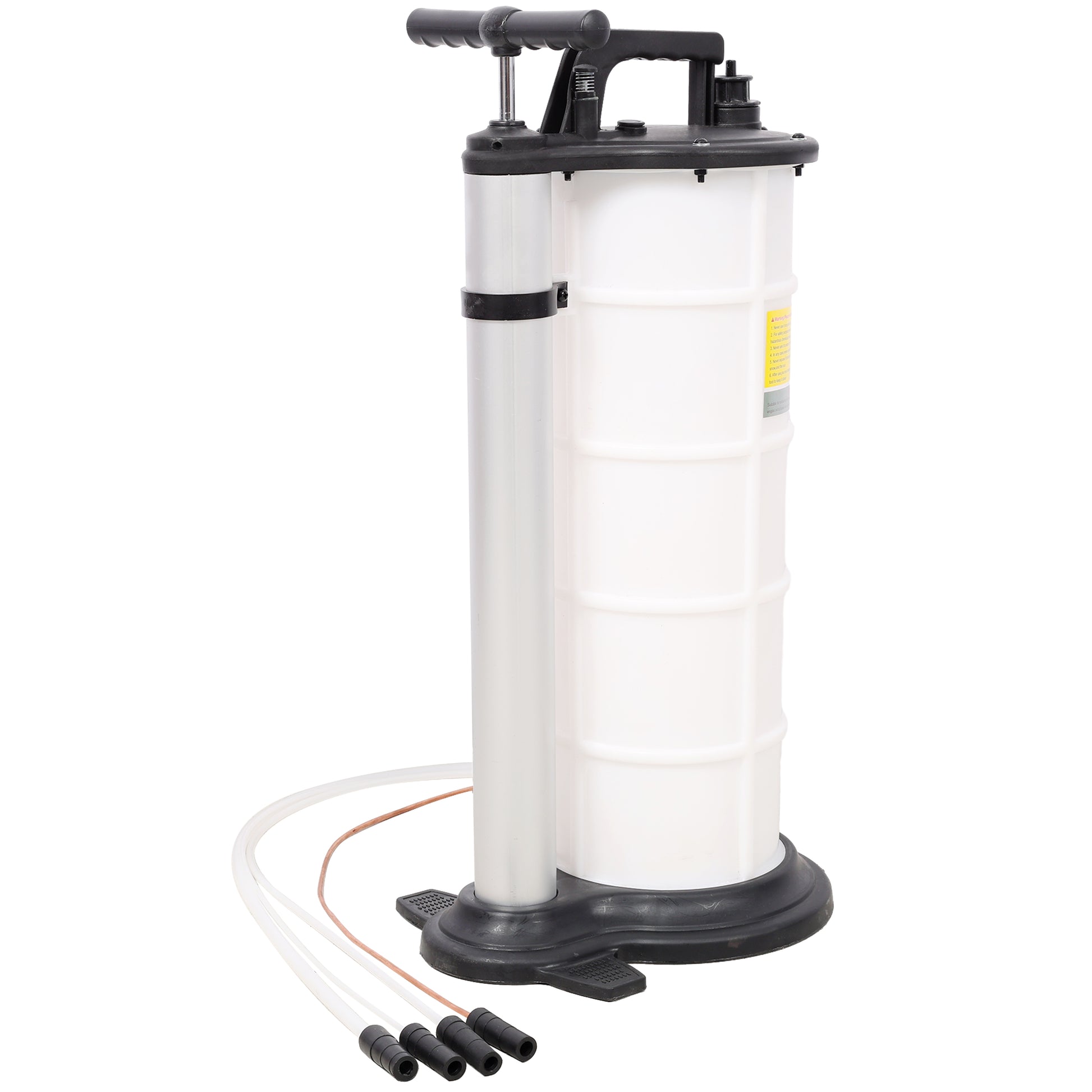 Manual Oil Extractor Pump 9L Capacity for Automotive Fluids, White+Black Plastic, 10x12.5x24.8 inches SolidRoot Buy Furniture USA