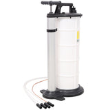 Manual Oil Extractor Pump 9L Capacity for Automotive Fluids, White+Black Plastic, 10x12.5x24.8 inches SolidRoot Buy Furniture USA