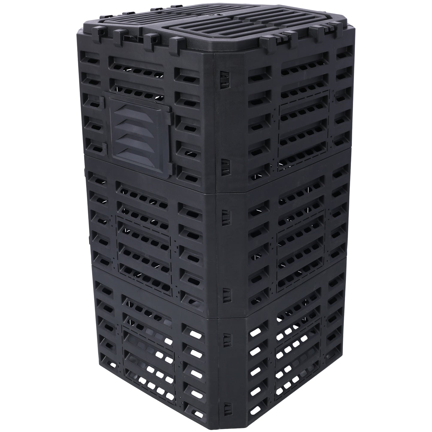Garden Composter Bin Made from Recycled Plastic – 132 Gallons (500Liter) Large Compost Bin - Create Fertile Soil with Easy Assembly, Lightweight, Aerating Outdoor Compost Box SolidRoot Buy Furniture USA