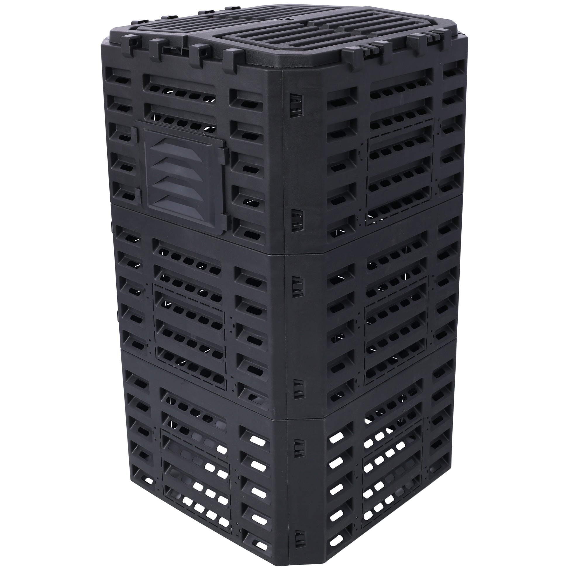 Garden Composter Bin Made from Recycled Plastic – 132 Gallons (500Liter) Large Compost Bin - Create Fertile Soil with Easy Assembly, Lightweight, Aerating Outdoor Compost Box SolidRoot Buy Furniture USA