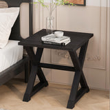Accent Table - End - Side Table - Square - Nightstand - Black Veneer22.00 x 23.50 x 23.50 in SolidRoot Buy Furniture USA