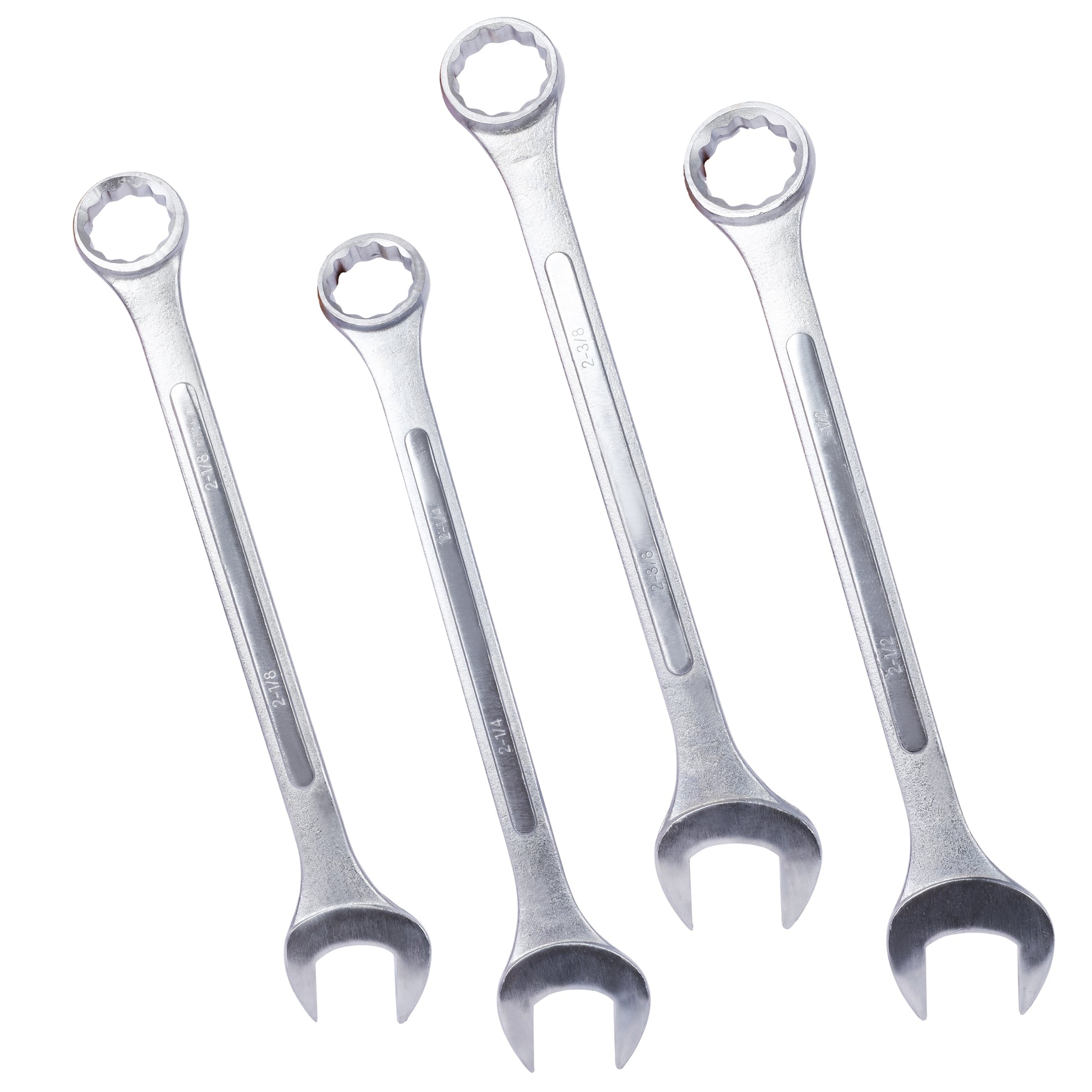 SAE Jumbo Combination Wrench Set Extra Large, 4 Piece ,storage bag included chrome plated SolidRoot Buy Furniture USA